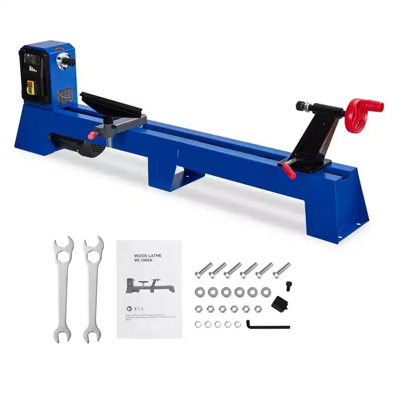Benchtop Wood Lathe 14 x 20 | 0.5HP Variable Speed 1040-2980 RPM, Wood Turning Machine w/ Chisels, MT3 Tailstock