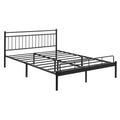 Garden Elements Luna Steel Modern Queen Bed Frame, Black Frame for Queen Size Mattress
