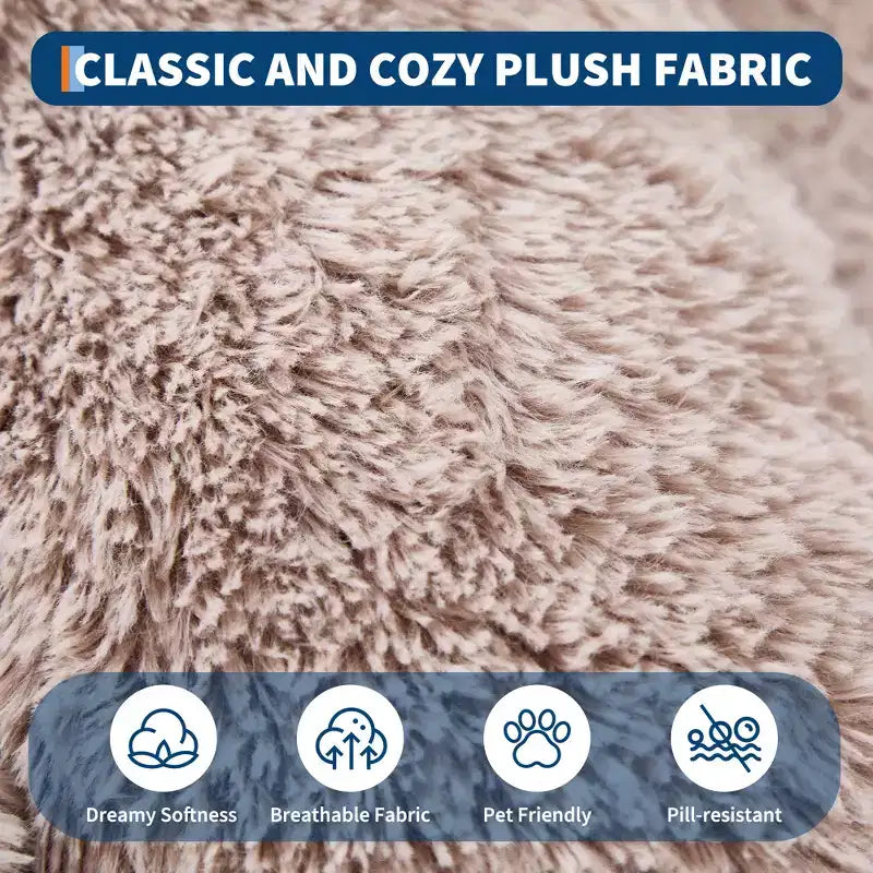 Human Dog Bed Fits You and Pets for People Doze Off, Washable Faux Fur Napping Orthopedic Dog Bed, 67.7  43.3  8.6