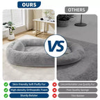 Human Dog Bed Fits You and Pets for People Doze Off, Washable Faux Fur Napping Orthopedic Dog Bed, 67.7  43.3  8.6