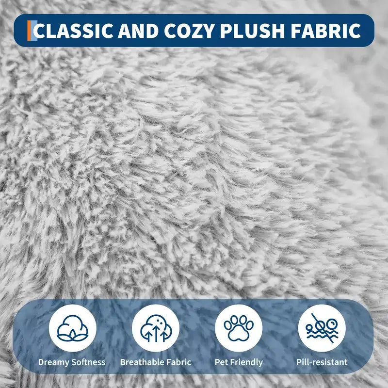 Human Dog Bed Fits You and Pets for People Doze Off, Washable Faux Fur Napping Orthopedic Dog Bed, 67.7  43.3  8.6