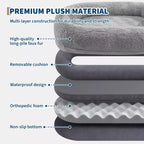 Human Dog Bed Fits You and Pets for People Doze Off, Washable Faux Fur Napping Orthopedic Dog Bed, 67.7  43.3  8.6