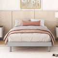 Twin Bed Frame, Floating Platform Bed Frame with Modern Design, Twin Size Particle Board Bed Frame, No Box Spring Needed, Easy Assembly
