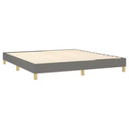 Bedframe donkergrijs polyester, multiplex, bewerkt hout, King
