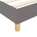 Bedframe donkergrijs polyester, multiplex, bewerkt hout, King
