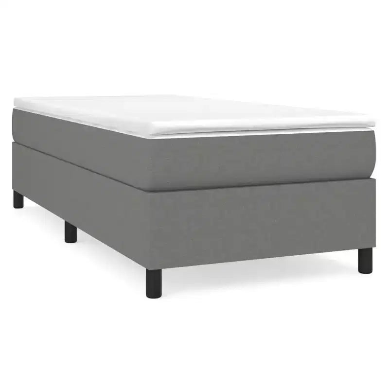 Bed Frame Dark Grey Fabric (100% polyester), plywood, engineered wood