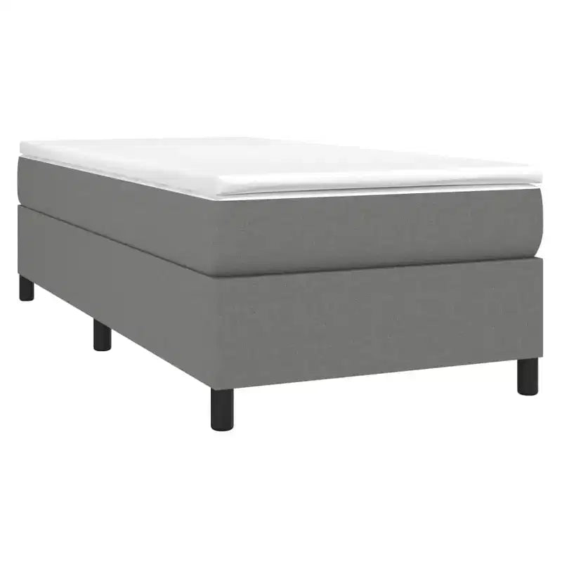 Bed Frame Dark Grey Fabric (100% polyester), plywood, engineered wood