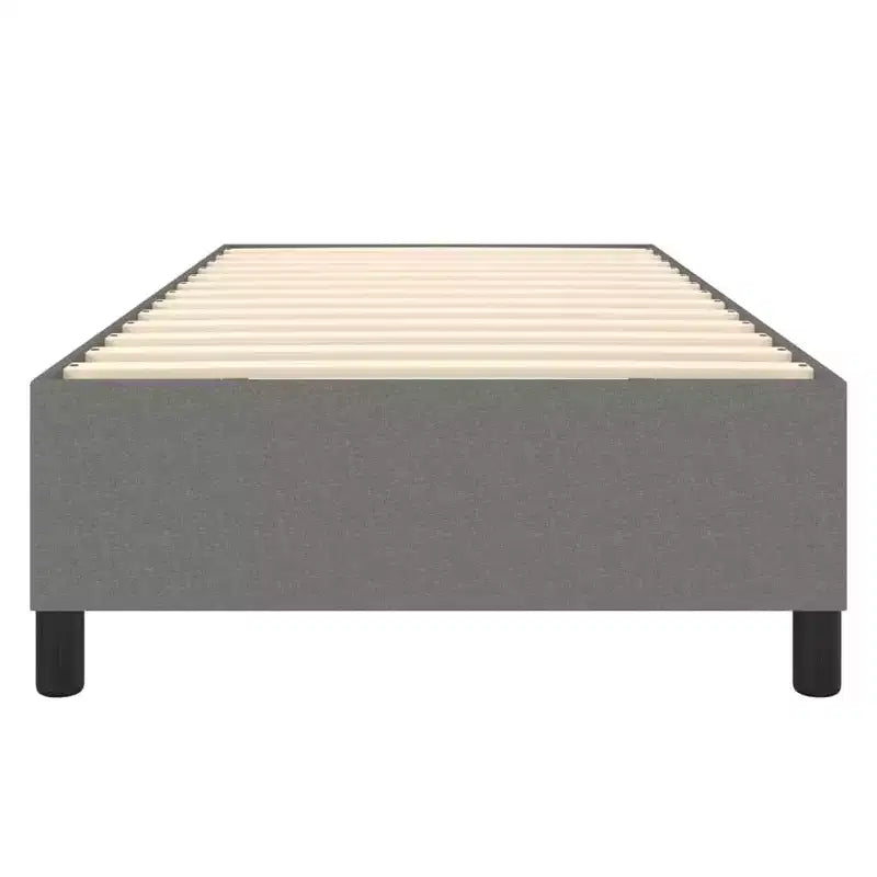 Bed Frame Dark Grey Fabric (100% polyester), plywood, engineered wood