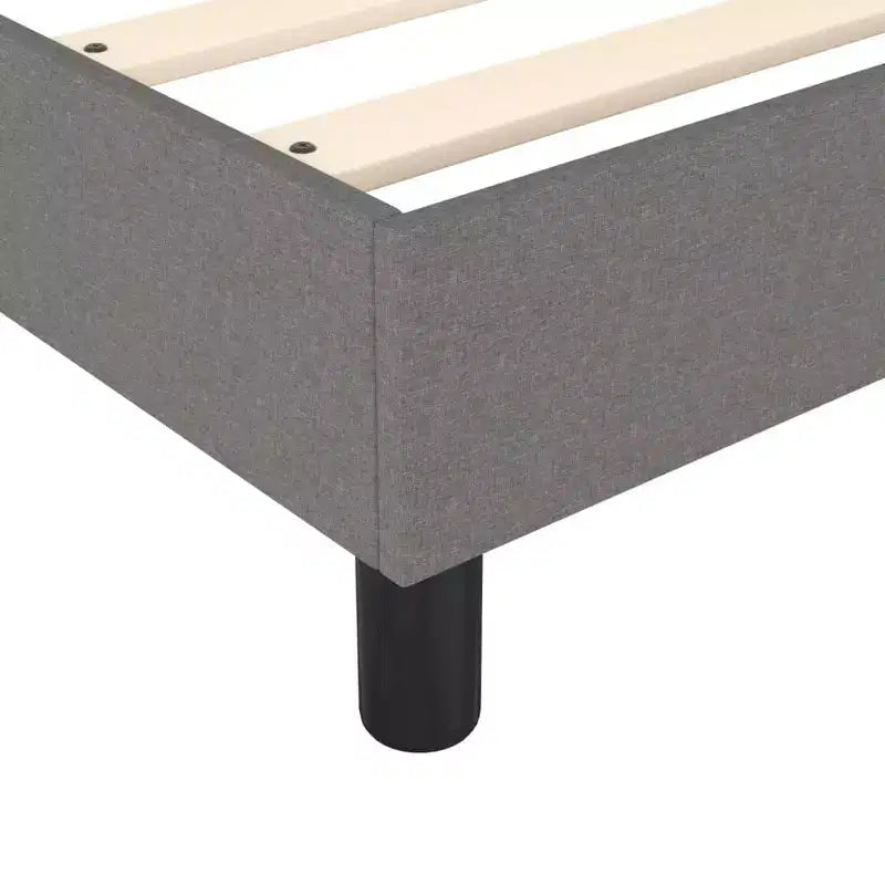 Bed Frame Dark Grey Fabric (100% polyester), plywood, engineered wood