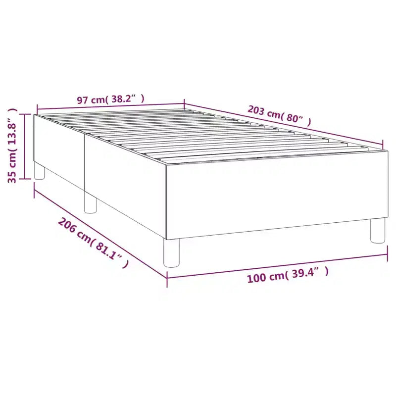 Bed Frame Dark Grey Fabric (100% polyester), plywood, engineered wood