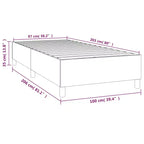 Bed Frame Dark Grey Fabric (100% polyester), plywood, engineered wood