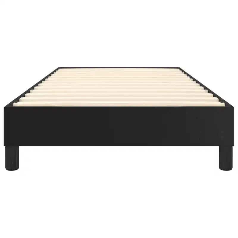 Bed Frame Black Faux leather, plywood Twin XL Sturdy Bed Frame