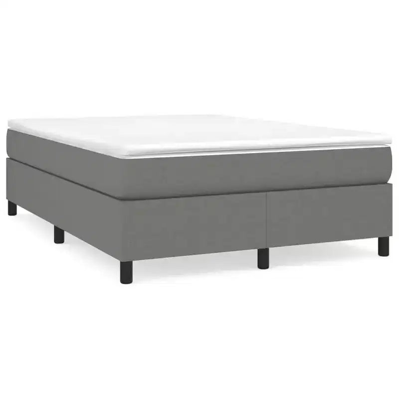 Bed Frame Dark grey 100% polyester fabric, plywood, engineered wood