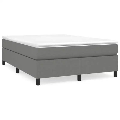 Bed Frame Dark grey 100% polyester fabric, plywood, engineered wood