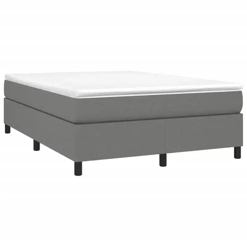 Bed Frame Dark grey 100% polyester fabric, plywood, engineered wood