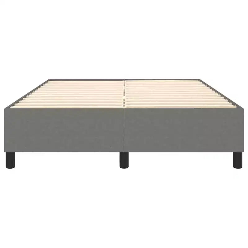 Bed Frame Dark grey 100% polyester fabric, plywood, engineered wood