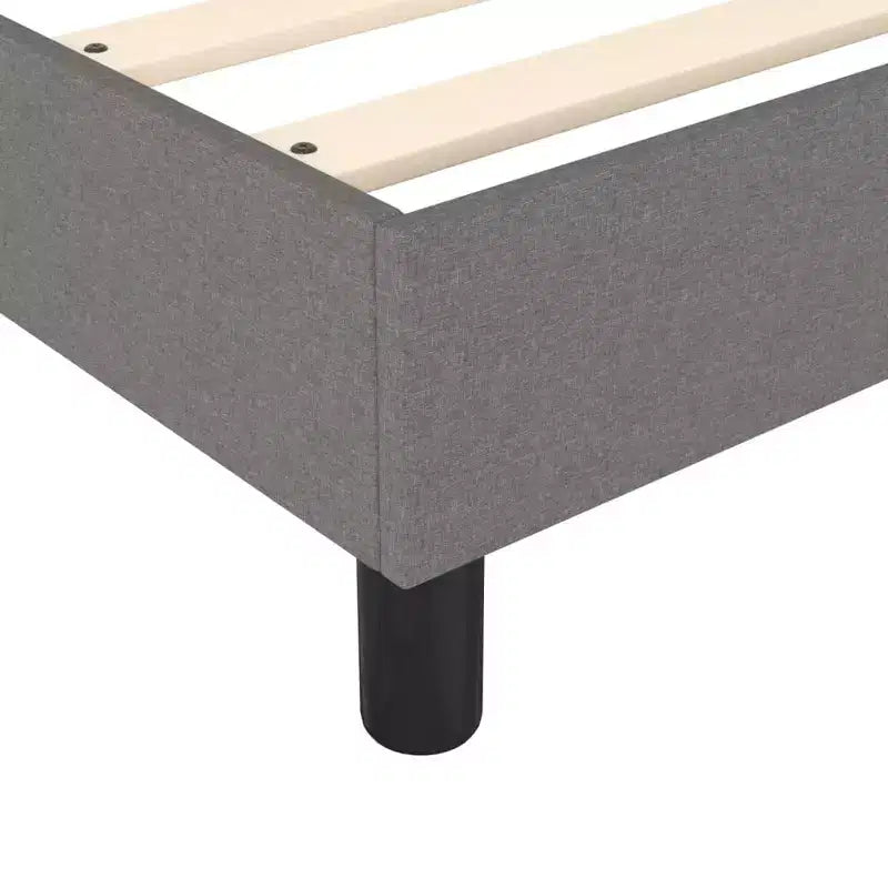 Bed Frame Dark grey 100% polyester fabric, plywood, engineered wood