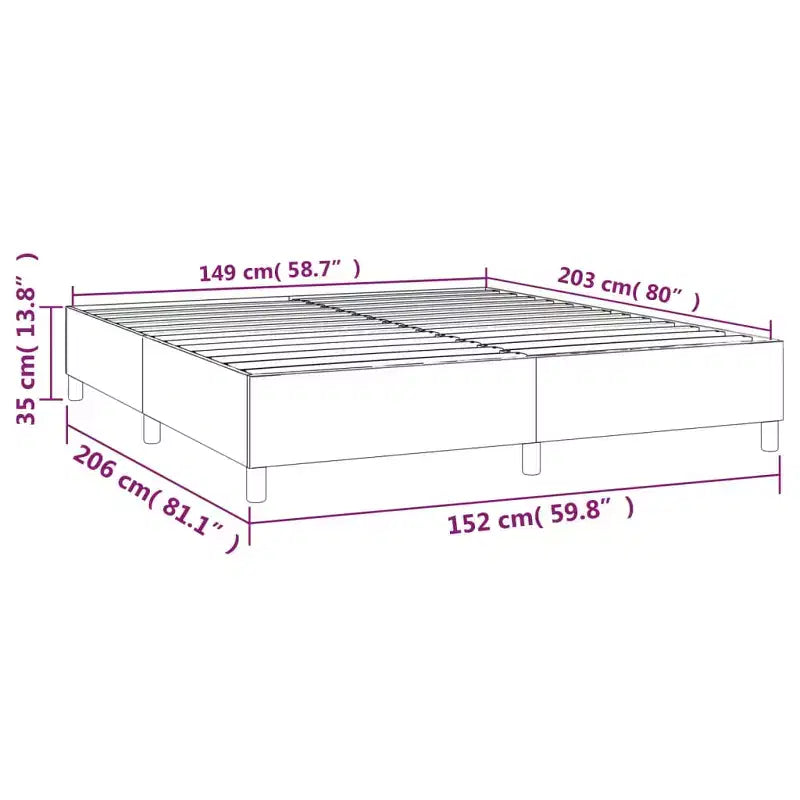 Bed Frame Dark grey 100% polyester fabric, plywood, engineered wood