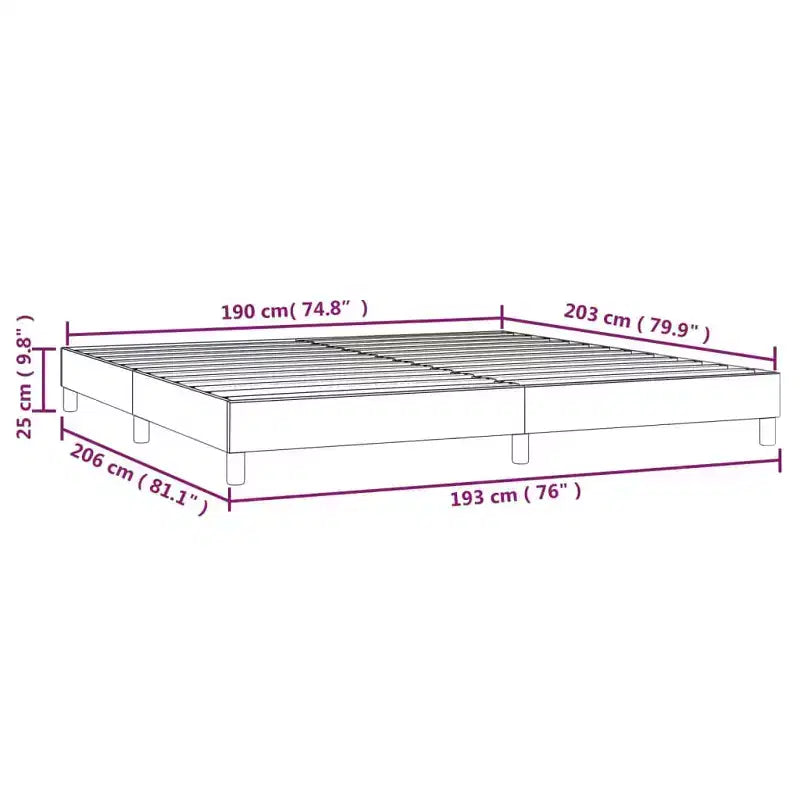 Bed Frame White Faux Leather King Durable Bed Frame