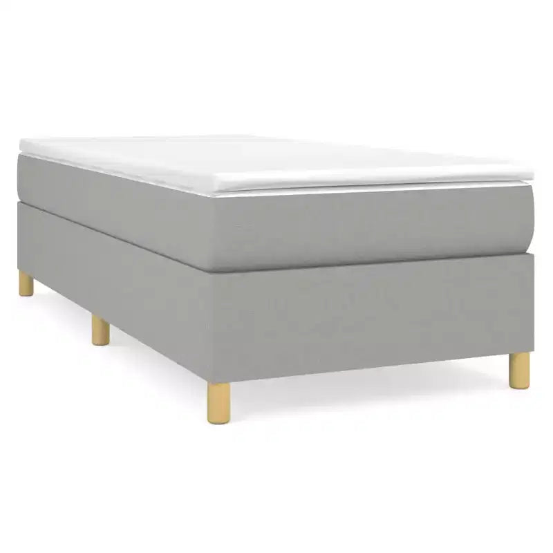 Bed Frame Light Grey 100% polyester, plywood, engineered wood
