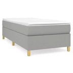 Bed Frame Light Grey 100% polyester, plywood, engineered wood