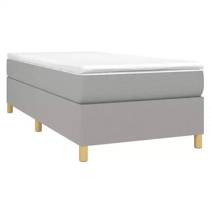 Bed Frame Light Grey 100% polyester, plywood, engineered wood