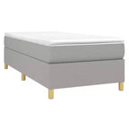 Bed Frame Light Grey 100% polyester, plywood, engineered wood