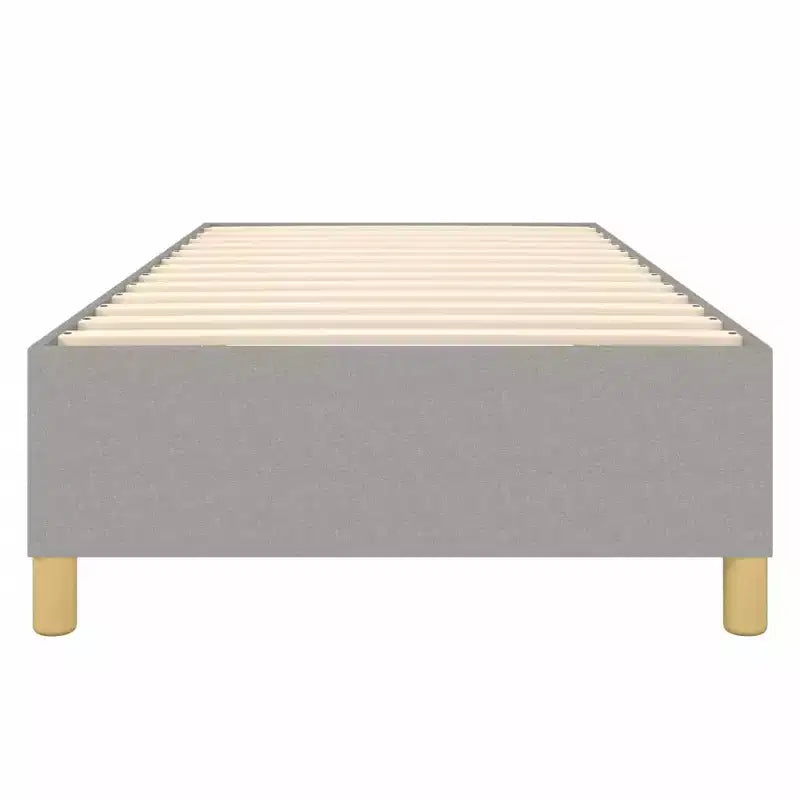 Bed Frame Light Grey 100% polyester, plywood, engineered wood