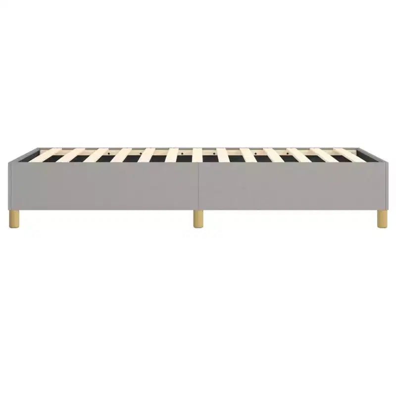 Bed Frame Light Grey 100% polyester, plywood, engineered wood