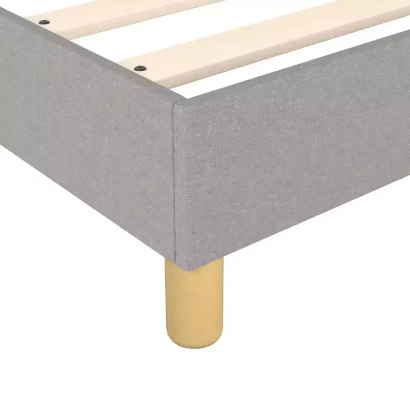 Bed Frame Light Grey 100% polyester, plywood, engineered wood