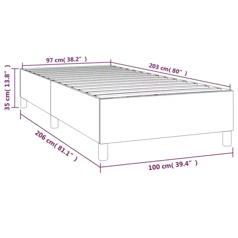 Bed Frame Light Grey 100% polyester, plywood, engineered wood