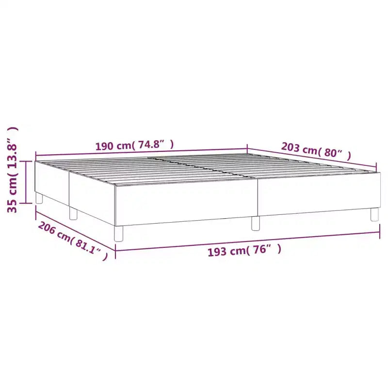Bed Frame Black Faux leather, plywood, engineered wood King