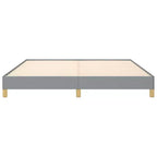 Bed Frame Light grey 100% polyester, plywood, engineered wood King