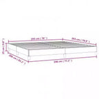 Bed Frame Light grey 100% polyester, plywood, engineered wood King