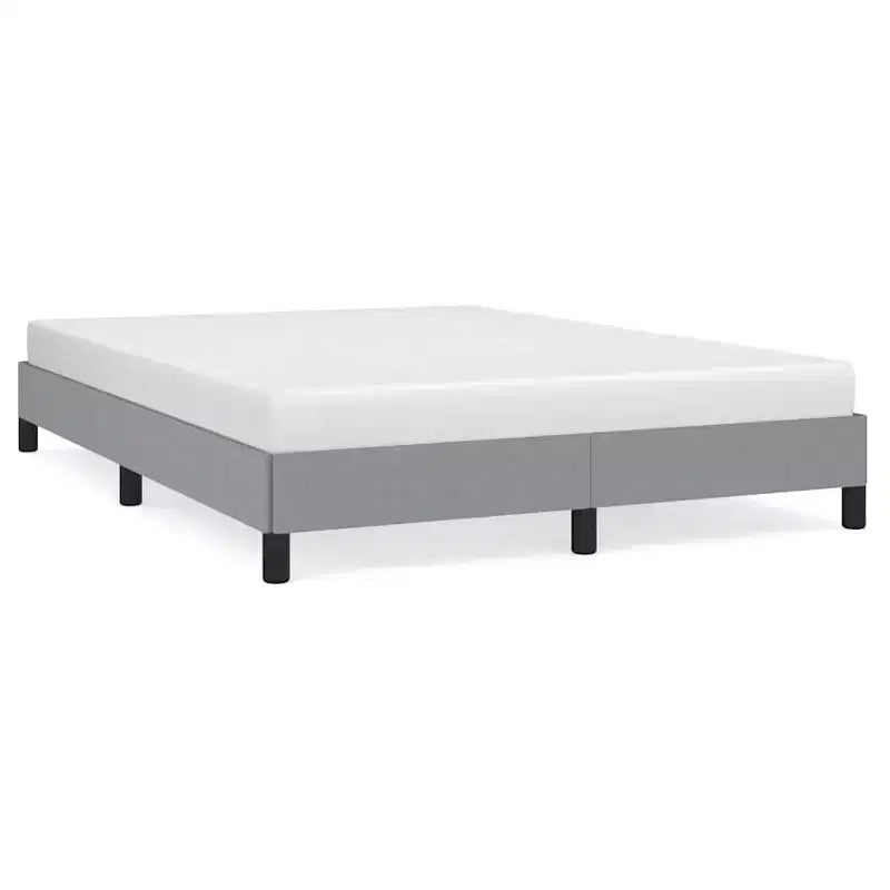Bed Frame Light gray Polyester Queen Bed Frame Rectangular