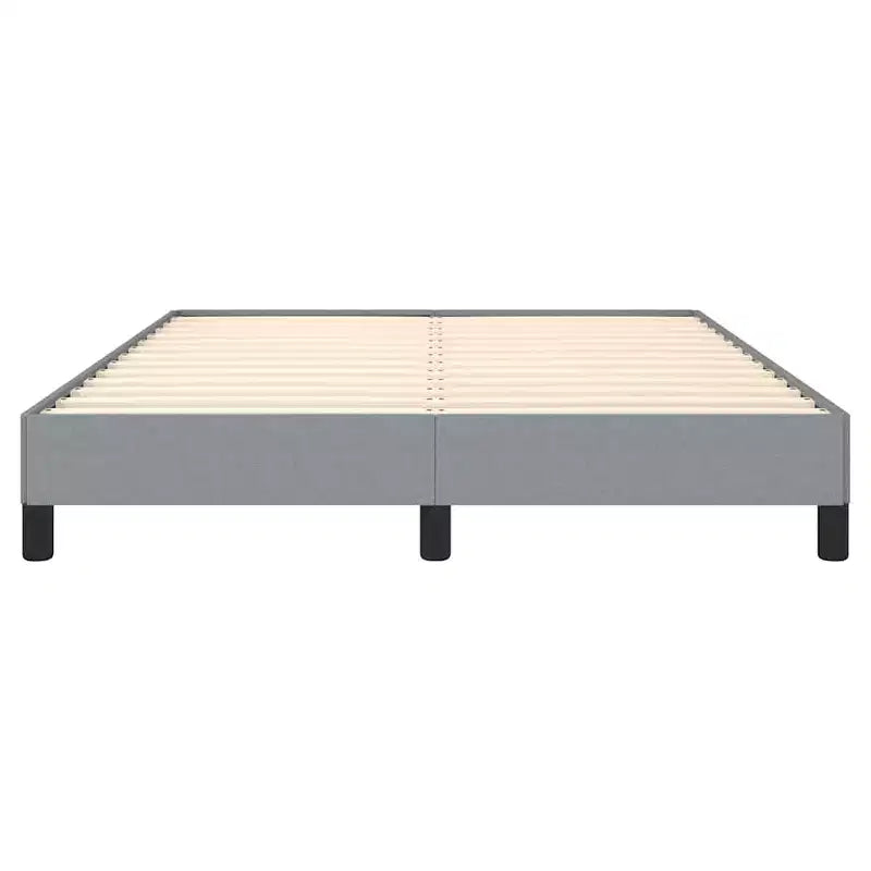 Bed Frame Light gray Polyester Queen Bed Frame Rectangular