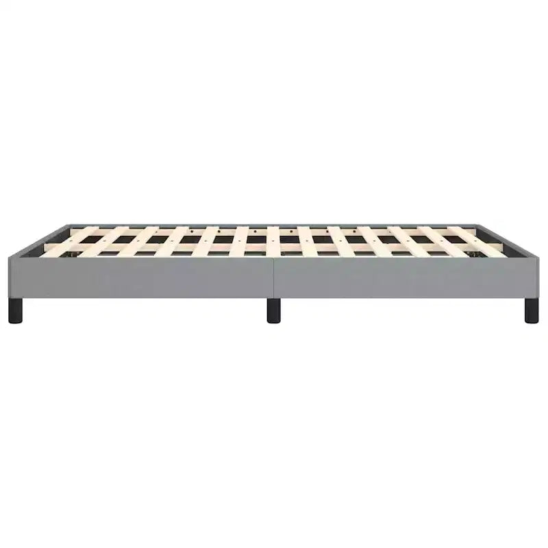 Bed Frame Light gray Polyester Queen Bed Frame Rectangular