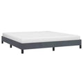 Bed Frame Dark Gray Velvet (100% polyester), plywood, engineered wood