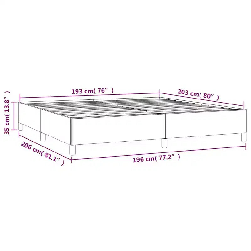 Bed Frame Dark grey Velvet (100% polyester), plywood, engineered wood