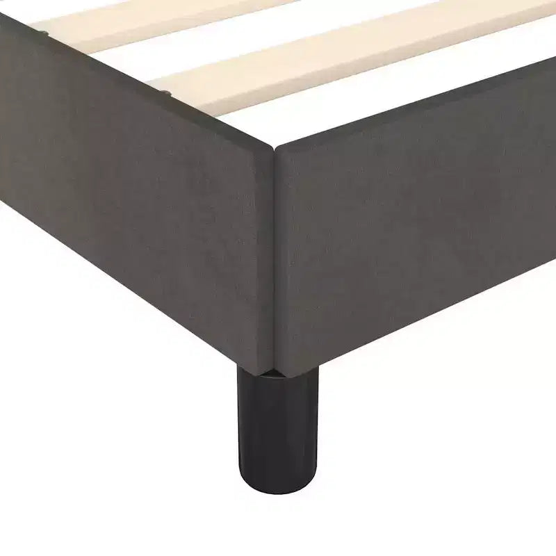 Bed Frame Dark grey Velvet (100% polyester), plywood, engineered wood