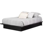 Plattformbett (ohne Kopfteil) aus Spanplatten mit Bettgestell