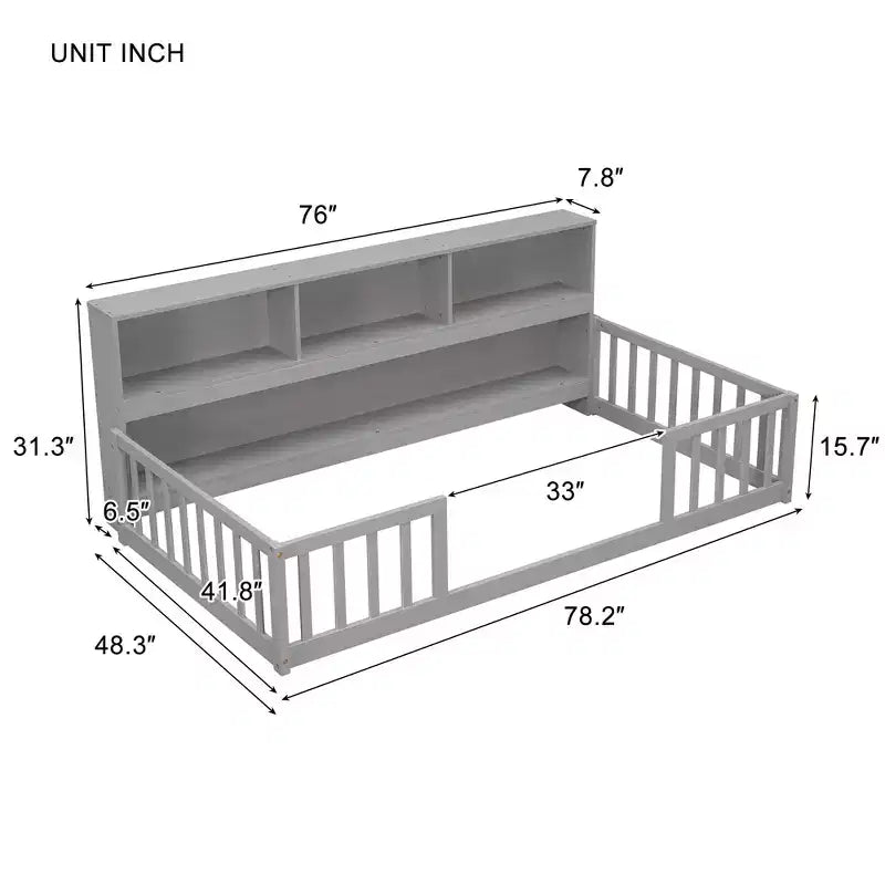 Twin Bed Frame No Box Spring Needed Noise-Free Design Heavy-Duty Metal