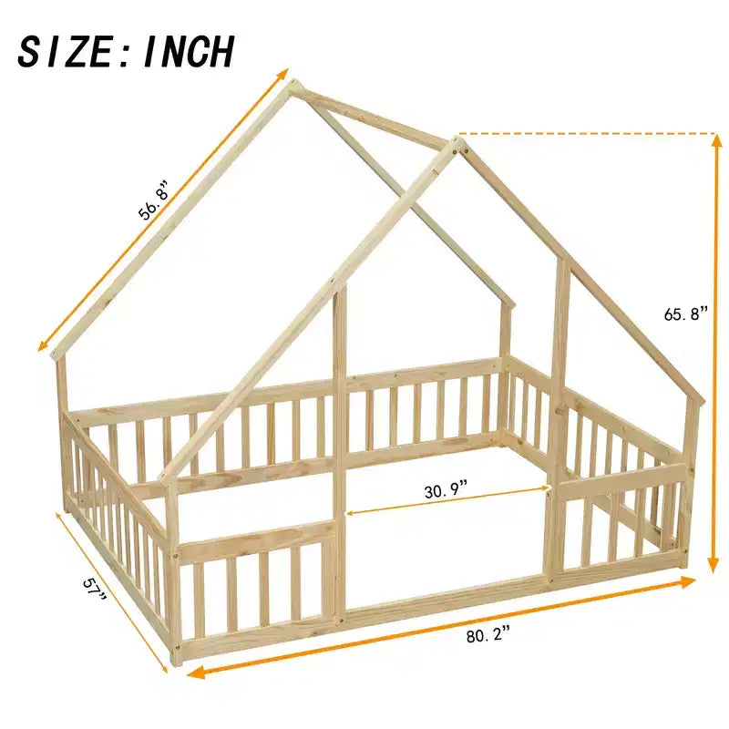 Queen Bed Frame Under-Bed Storage Noise-Free Design Heavy-Duty Metal