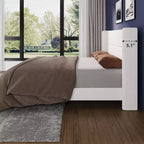 Velvet Upholstered Platform Bed Frame with Tufted Wingback Headboard Sturdy Wood Slats No Box Spring Needed Easy Assembly