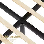 Struttura letto queen size a piattaforma rivestita in velluto a coste con testiera alata alta 56, gambe in legno massello, non serve la rete a doghe, facile da montare