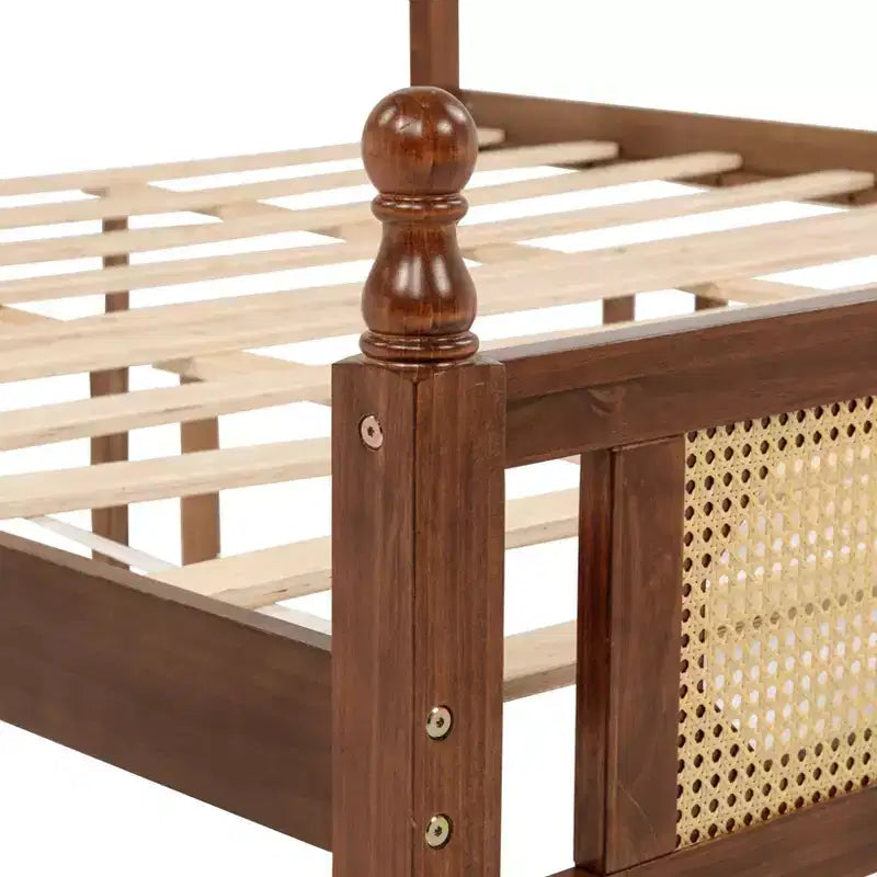 Full Loft Bed Frame Under-Bed Desk Space-Saving Heavy-Duty Metal