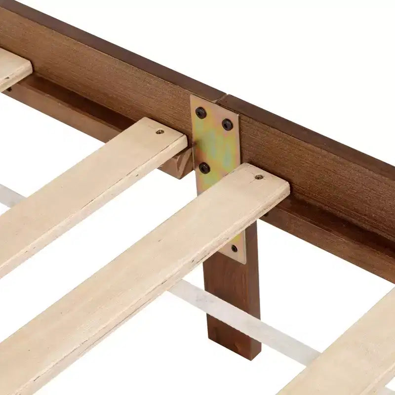 Full Loft Bed Frame Under-Bed Desk Space-Saving Heavy-Duty Metal