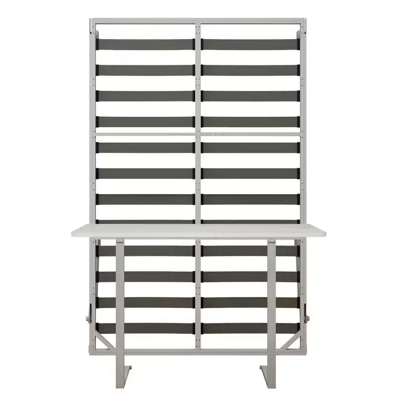 Flora Modern Convertible Queen Size Bed Frame with Desk Panel