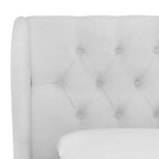 Tufted Velvet Upholstered Wingback Bed