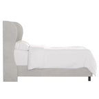 Tufted Velvet Upholstered Wingback Bed
